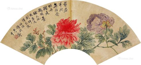 陶绍源 春庭牡丹图