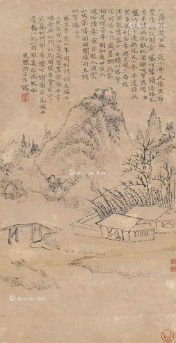 程鸣 竹溪高隐图