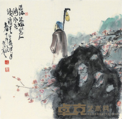 郑墨 行止双清 69×70cm