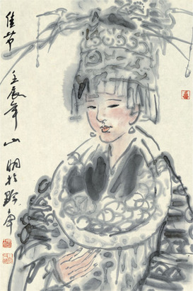 吴山明 节日靓妆