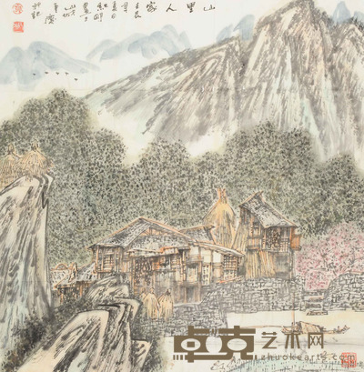 钟纪明 山里人家 67×69cm约4.2平尺