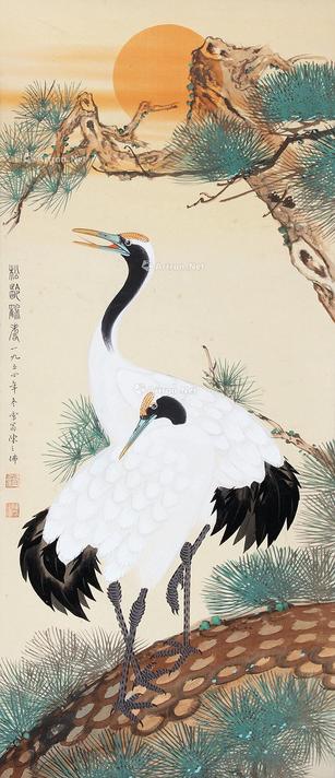 陈之佛 松鹤立轴