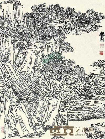 姜宝林 山水立轴 93×70
