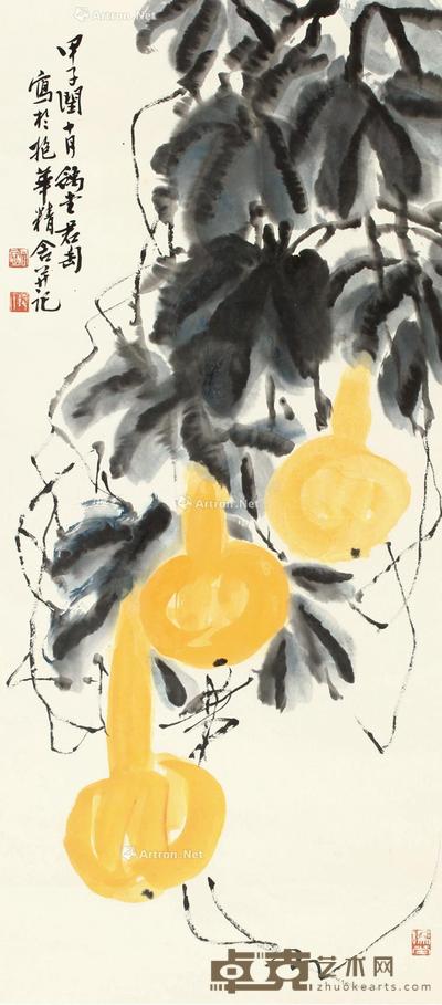 钱君匋 葫芦立轴 96×43