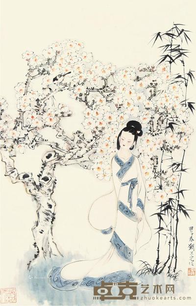 刘旦宅 人物立轴 68×43