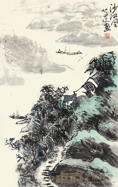 郭公达 山水立轴 66×42