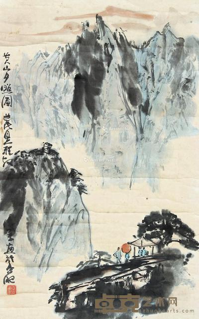郭公达 山水立轴 66×42