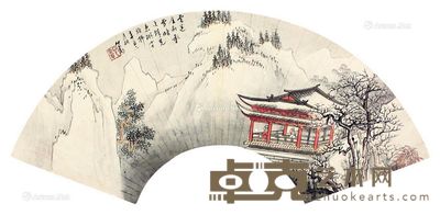 溥儒 山水 12×40cm