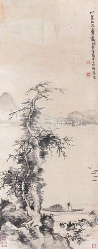 赵浩公 泛舟图