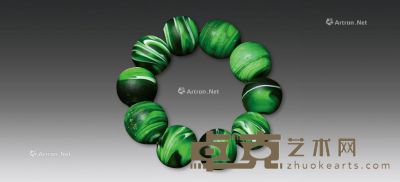 绿琉璃手串 单珠2.2cm；串长20cm