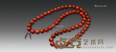 红玛瑙项链 单珠2cm；串长116cm