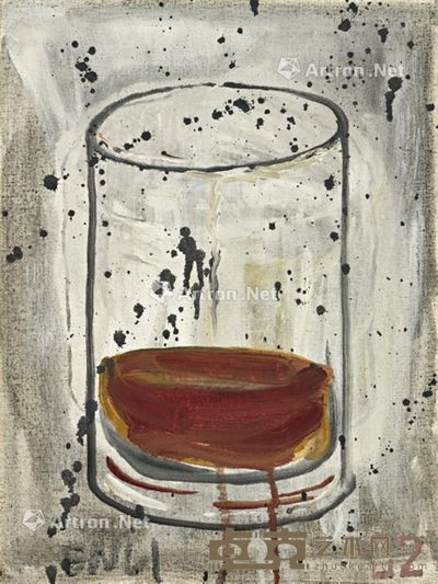 张恩利 二〇〇二年作 容器 油画画布 画框 40.7×30.4cm.