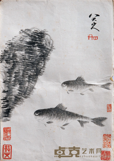 八大山人 花鸟 23×34 约2.8平尺