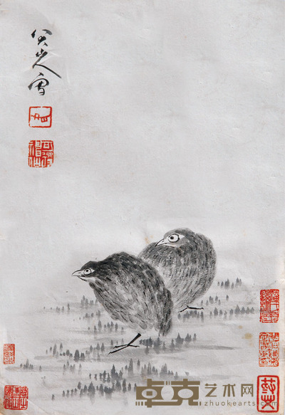 八大山人 花鸟 23×34 约2.8平尺