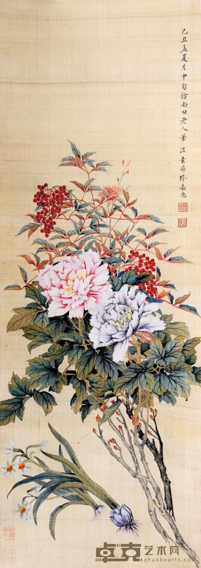 廖嘉惠 花卉 100×36 约3.2平尺