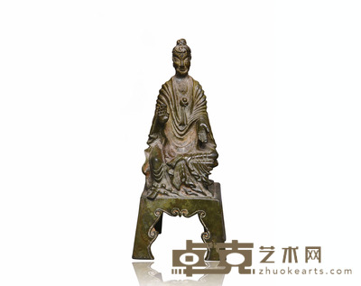 老铜胎佛造像 高17.5