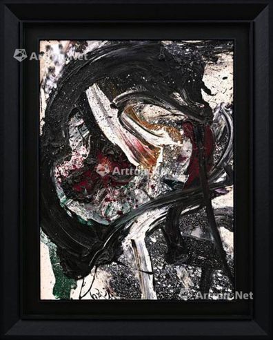 白发一雄 1961年作 T53 油画画布 画框