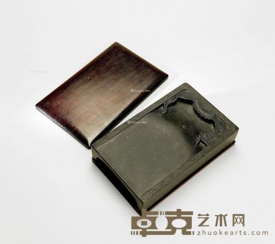 明 金星龙纹抄手歙砚 5.2×16.3×27cm