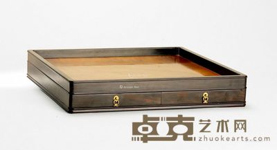 黑檀、金丝楠 都成盘 5.7×34.3×34.3cm