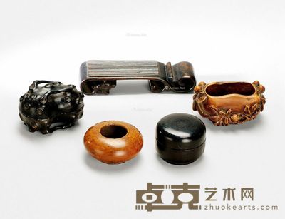 清 文房用具 (五件) 尺寸不一