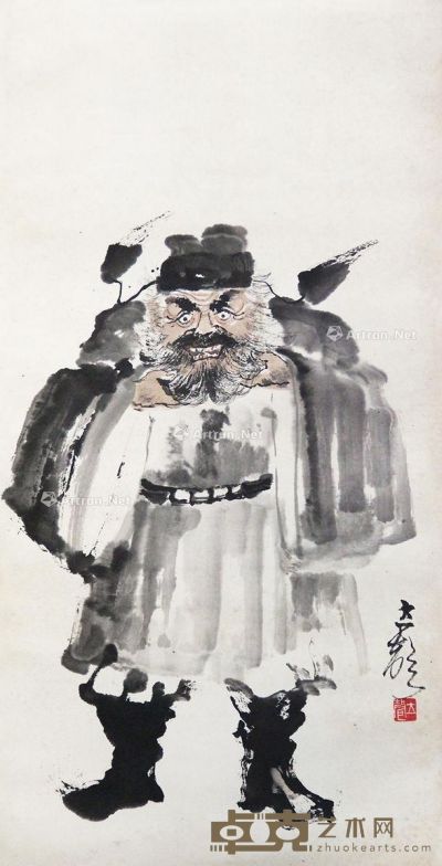 萧立声 钟馗 67×34.5cm