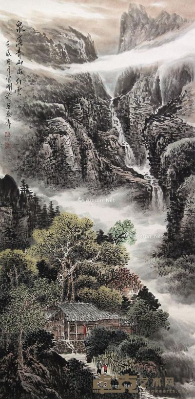 曾刚 山水 132×66cm