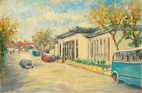 林达川  鲁迅故乡 油彩画布