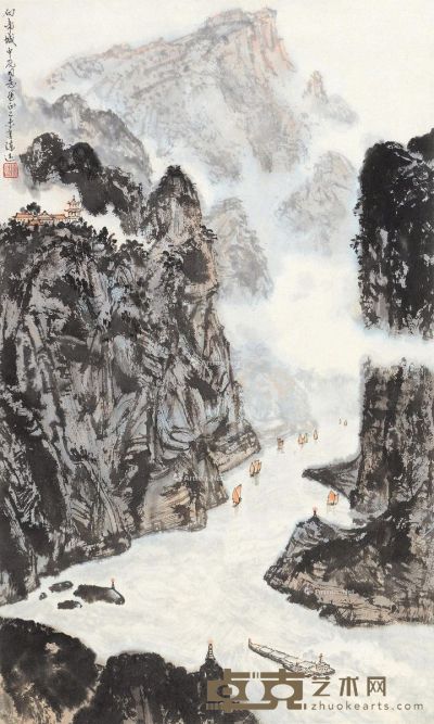 陈达 晓发白帝 63×38cm