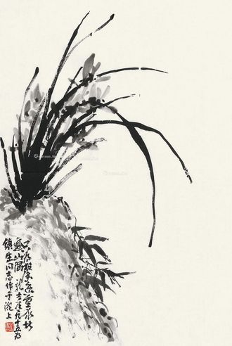 萧龙士 墨兰图