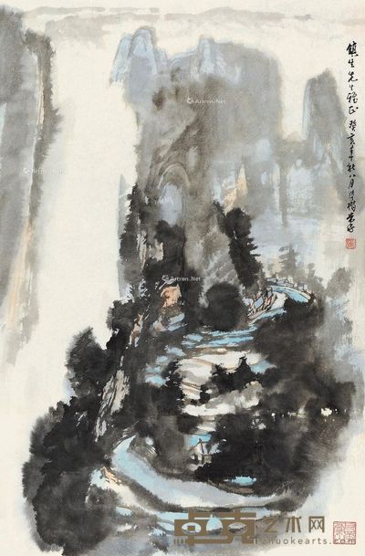 谭学楷 巴蜀山色 65×43cm