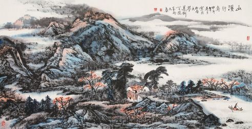 雷九泰 山水