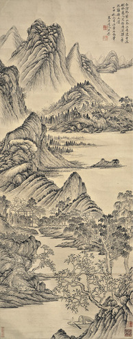 吴历 春山云深