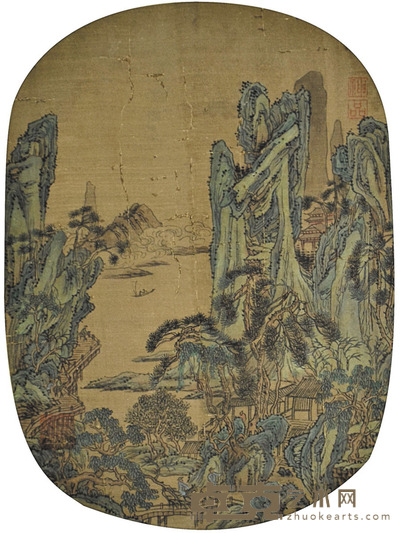佚名 行山泛舟 31×23cm 约0.6平尺