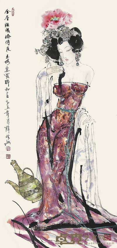 薛林兴 贵妃醉酒 136×68cm 约8.3平尺