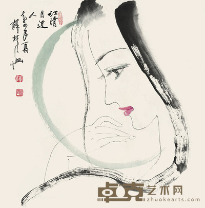 薛林兴 江清月近人 70×69cm 约4.3平尺