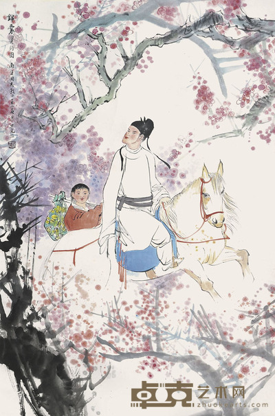 刘旦宅 觅句图 102×66cm 约6.1平尺