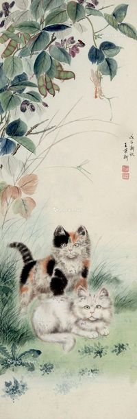 王景新 双猫图