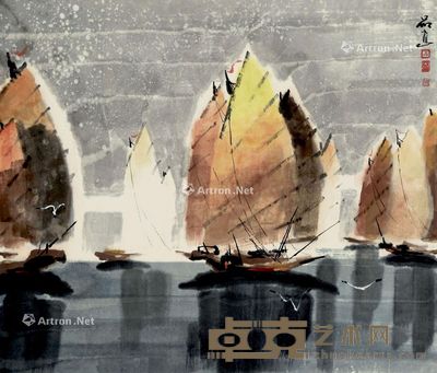 韦品高 扬帆图 53×62cm