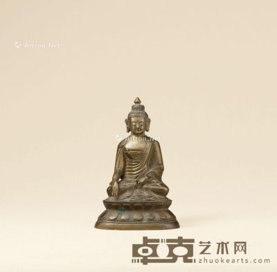 内地汉藏风格十八世纪 药师佛 高17.5cm