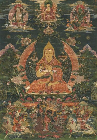 西藏十八世纪 宗喀巴唐卡