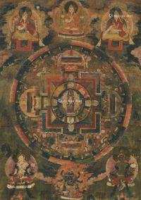 西藏西藏十八世纪十八世纪 十一面观音坛城唐卡坛城唐卡