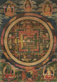 西藏十八世纪 坛城唐卡