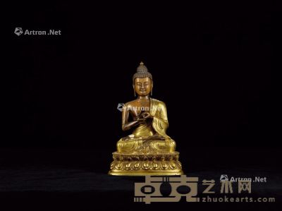内地汉藏风格十八世纪 释迦牟尼 高26cm
