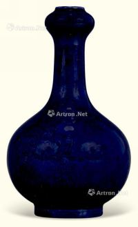 清 茄皮紫釉蒜口瓶