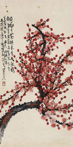 汪吉麟 红梅图