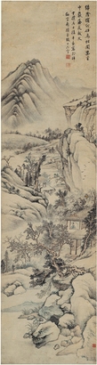 楼辛壶 草阁山居图