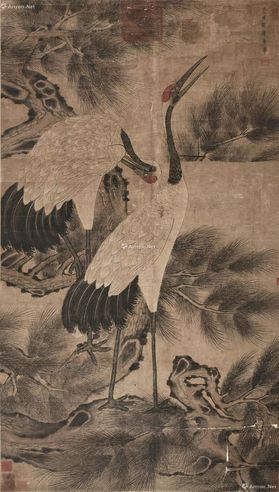 钱选 松鹤延年