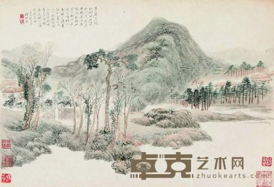 钱杜 山水 30×44cm 约1.2平尺