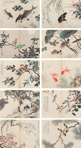 凌叔华 花鸟册页