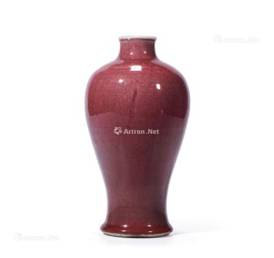 清晚期 霁红釉梅瓶